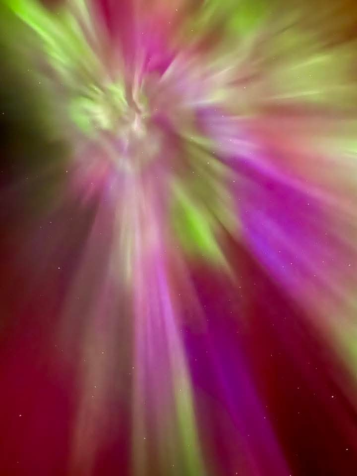 Northern lights above the sea near Kristiansund