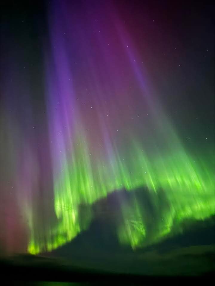 Aurora above skerries